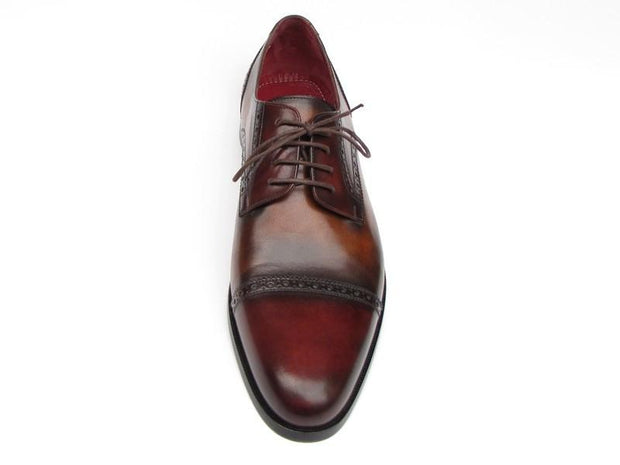 Paul Parkman Men's Bordeaux / Tobacco Derby Shoes (ID#046-BRD-BRW)