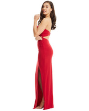 Strapless Evening Dress - Red
