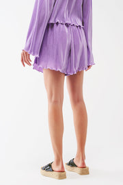 Pleated Short in Lilac