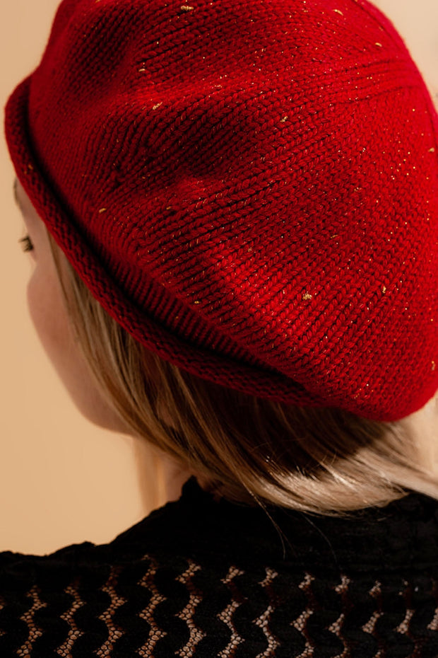 Wool Beret in Red