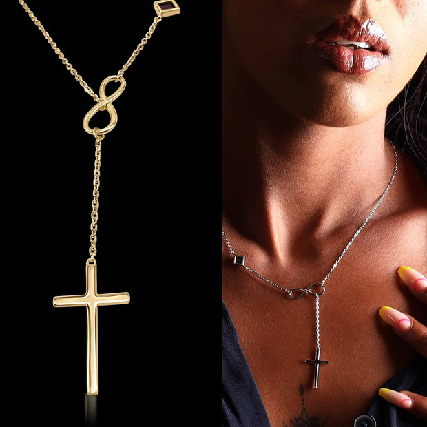 Infinity Cross Necklace With the Entire Bible