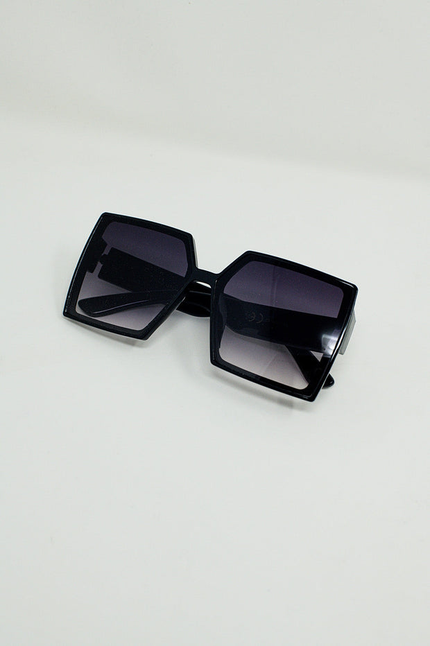 Oversized Square Sunglasses in Black