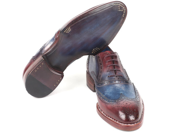 Paul Parkman Goodyear Welted Two Tone Wingtip Oxfords (ID#27LD77)