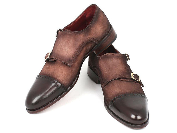 Paul Parkman Men's Double Monkstrap Captoe Dress Shoes (ID#FK09)