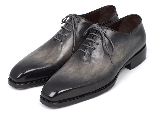 Paul Parkman Goodyear Welted Wholecut Oxfords Gray Black (ID#044GRY)