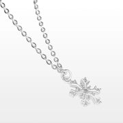 925 SOLID STERLING SILVER SNOWFLAKE NECKLACE