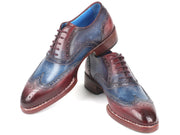 Paul Parkman Goodyear Welted Two Tone Wingtip Oxfords (ID#27LD77)