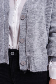 Button Through Cardigan in Grey