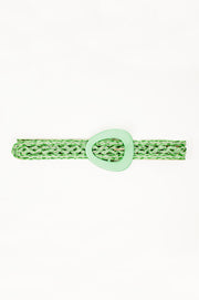 Crystal Embellished Belt in Green