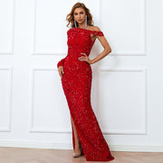 Fiona Red One Shoulder Gown