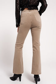 Flared Jeans in Beige