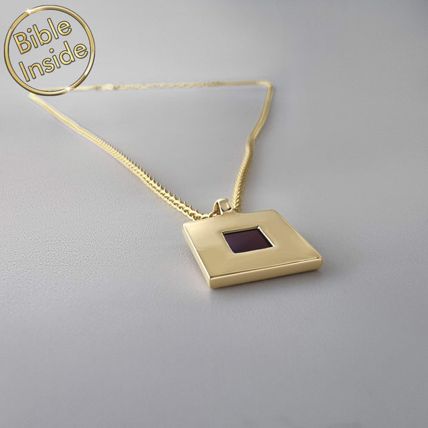 Bible Pendant With All the Bible Engraved