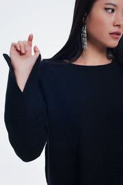 Sweater With Long Sleeves in Black
