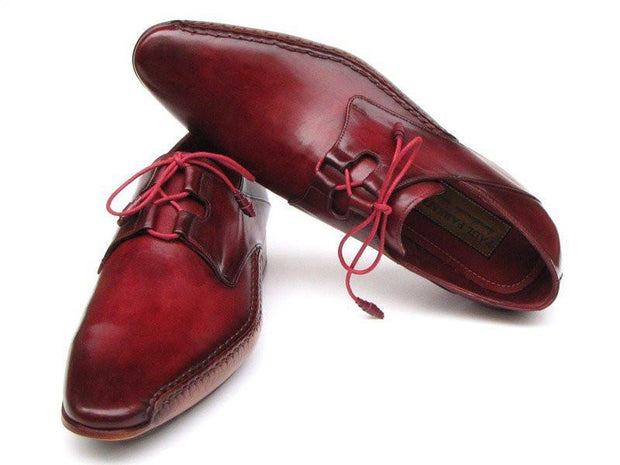 Paul Parkman Men's Ghillie Lacing Side Handsewn Dress Shoes (ID#022-BUR)