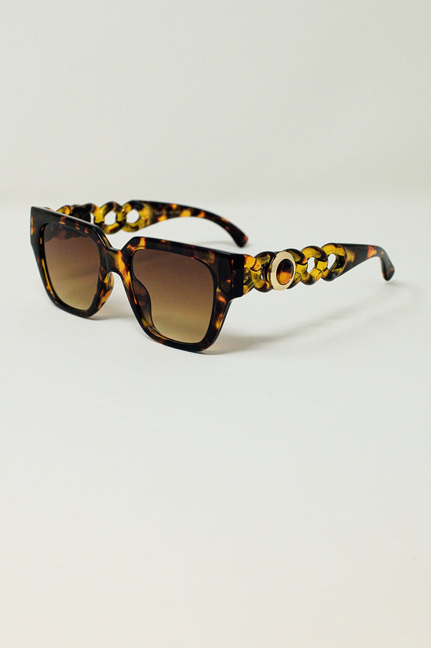 Oversized Cat Eye Sunglasses in Brown Vintage