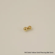 14K SOLID GOLD 6 PRONG EARRINGS; 3mm,4mm,5mm,6mm