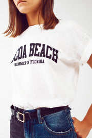 White T-Shirt Cocoa Beach Florida