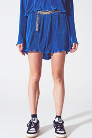 Pleated Short in Blue