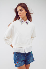 Basic Sweatshirt in White