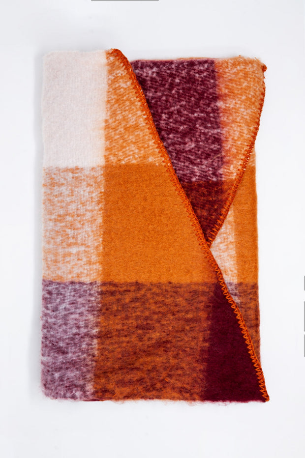 Scarf in Orange & Brown