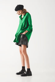 Oversized Shirt in Bold Green