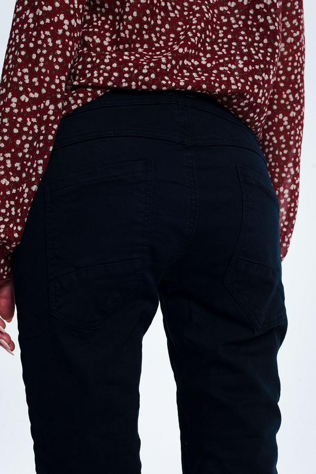 Drop Crotch Skinny Jean in Navy