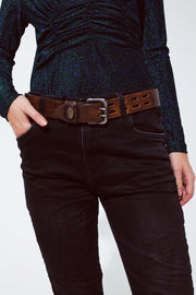 Black Jeans With Elastic Waist and Cord