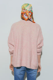 Knitted Cardigan in Pink