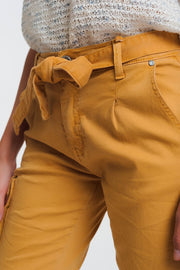 Straight Cut Pants in Mustard