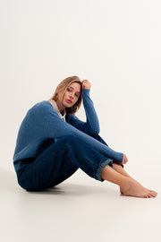 Relaxed Mom Fit Jeans in Mid Wash Blue