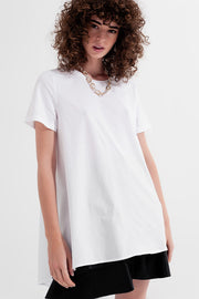 T Shirt Dress in White