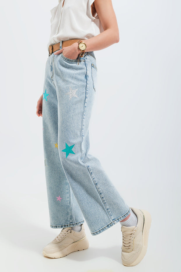 Jeans With Star Print