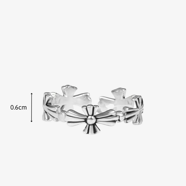 925 SOLID STERLING SILVER CHORM PATTERN UNISEX RING