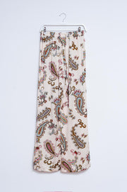 Wide Leg Pants in Paisley Floral