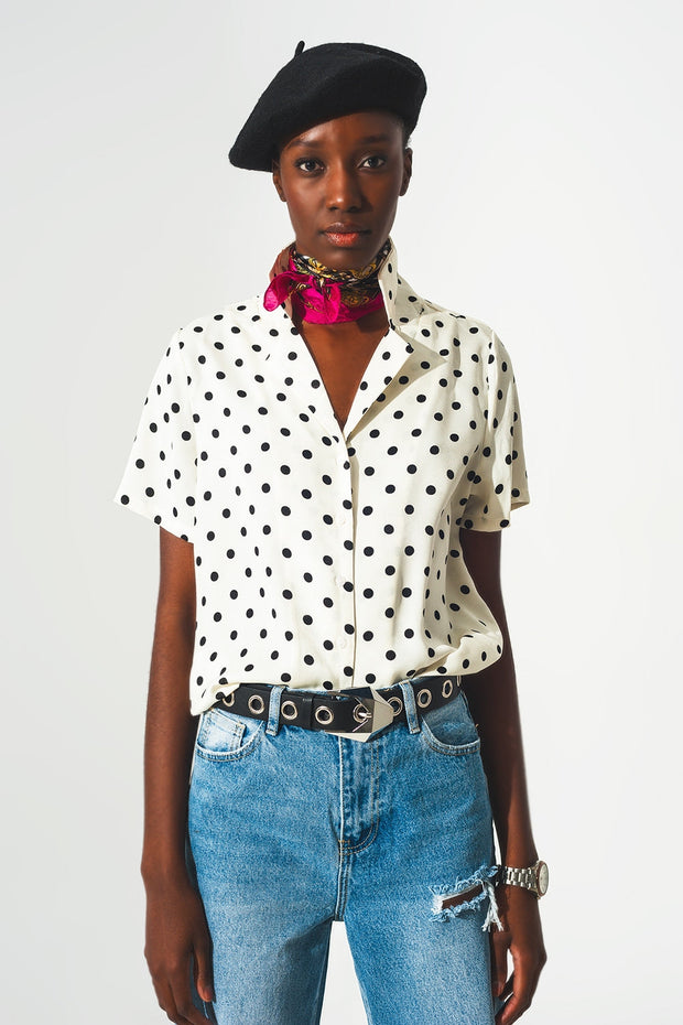 Polka Dot Shirt in Cream