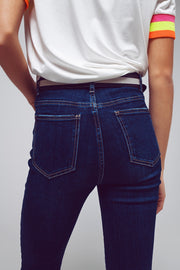 High Waisted Flared Jeans in Dark Wash