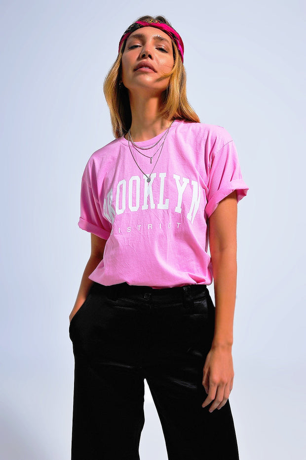 Brooklyn T Shirt in Pink