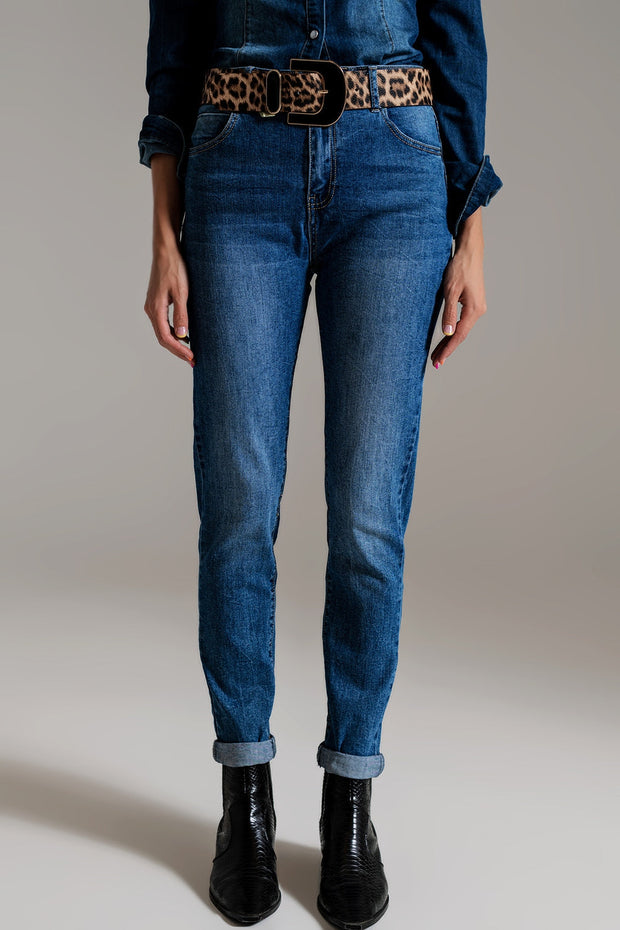 Skinny High Waisted  Jeans in Mid Wash