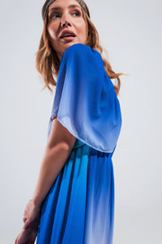 Ombre Sweetheart Maxi Dress in Blue