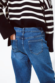 Dark Blue Oversized Boyfriend Jeans