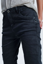 Drop Crotch Skinny Jean in Grey