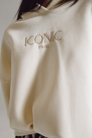 Iconic Oversized Hoodie in White