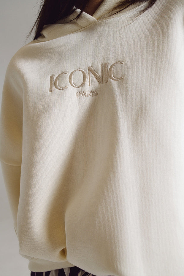 Iconic Oversized Hoodie in White