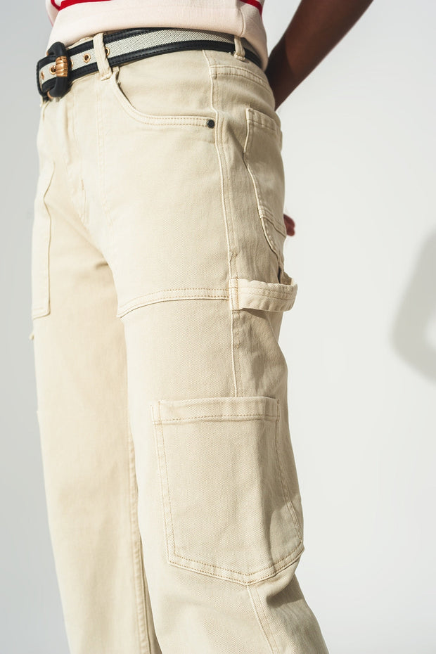 Cargo Pants in Beige