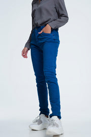 Drop Crotch Skinny Jean in Blue