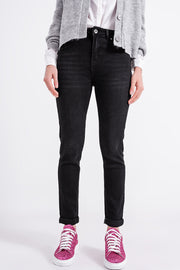 Super High Rise Skinny Leg Jeans in Black