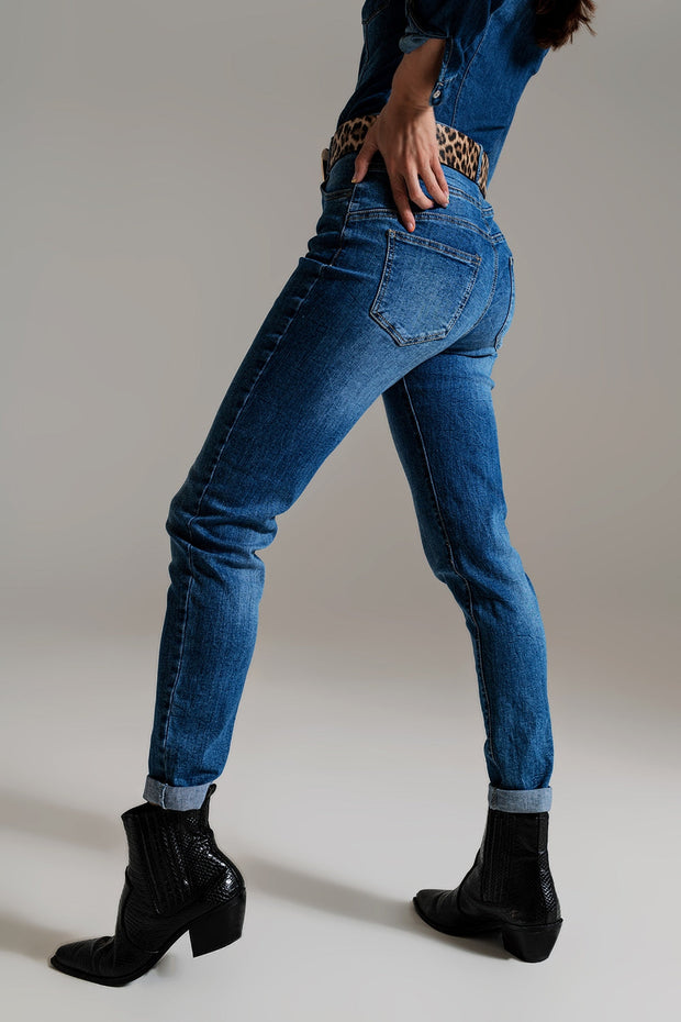Skinny High Waisted  Jeans in Mid Wash