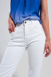 Stretch Cotton Skinny Jeans in White