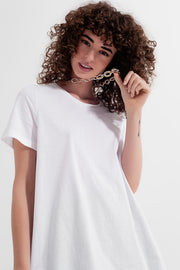 T Shirt Dress in White