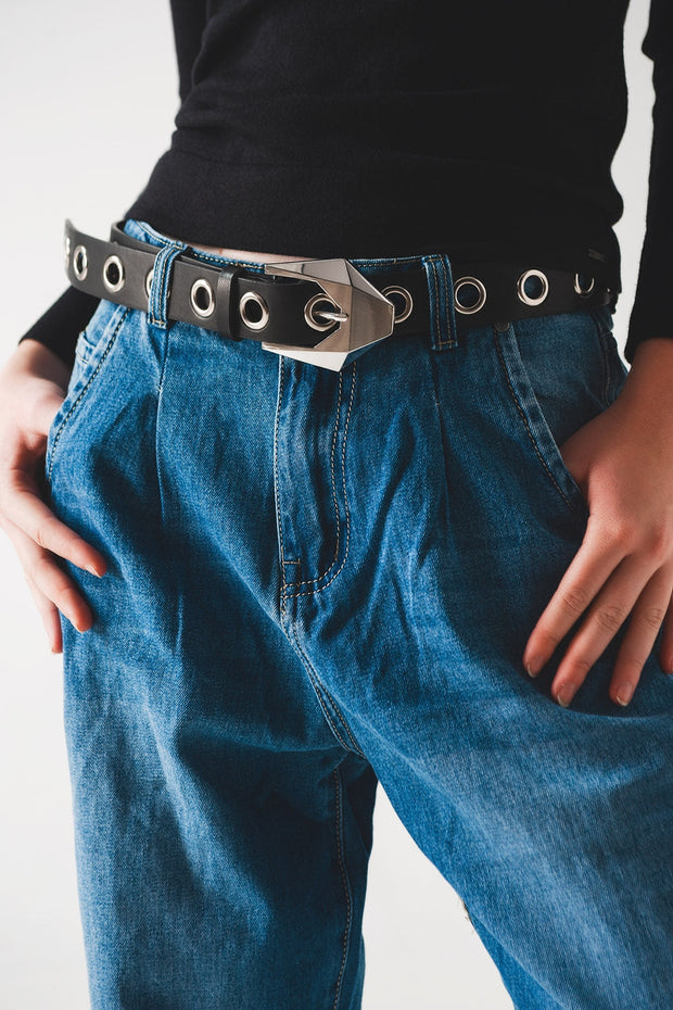 Cotton Skater Tapered Carpenter Jeans in Mid Wash